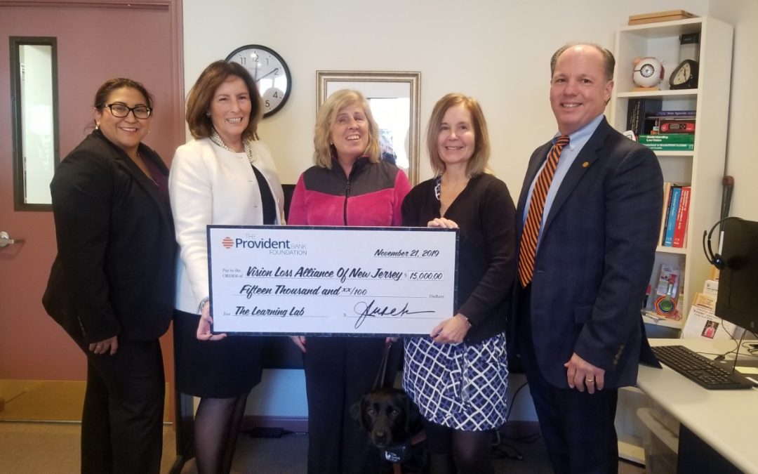 Vision Loss Alliance of New Jersey receives major grant from The Provident Bank Foundation