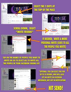 infographic for inviting people to follow a facebook page